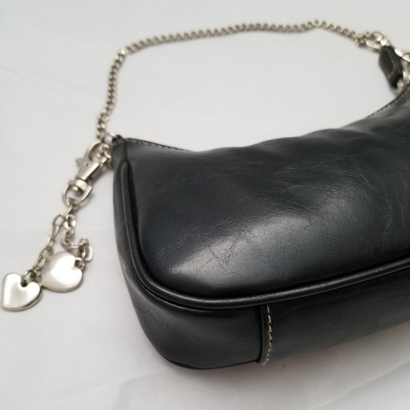 Black leather Evening Bag - Picture 3 of 6